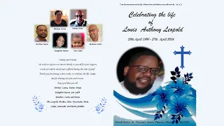 Giving Thanks And Celebrating The Life Of Louis, Anthony Leopold
