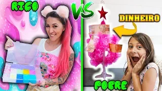 RICO VS POBRE FAZENDO AMOEBA / SLIME #7 | Biankinha