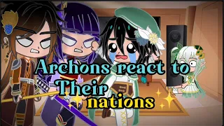 Archons react to their Nations ||Gacha Club|| //My AU// (ft. Genshin Impact + Archons) #genshin