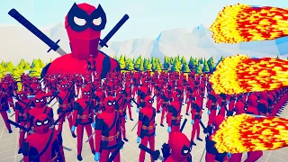 100x DEADPOOL + 1x LARGE DEADPOOL  vs  EVERY GOD  |  Totally Accurate Battle Simulator