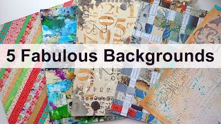 Five Fabulous Background Journal Papers                                    #artjournal #junkjournal