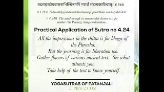 4.24 - Sage Patanjali’s Yogasutras - Practical application