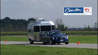 Cadillac ATS Towing Airstream Through Slalom - Can Am RV Centre