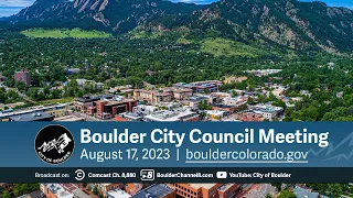 Boulder City Council Meeting 8-17-23