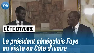 Le président sénégalais Diomaye Faye en visite en Côte d’Ivoire