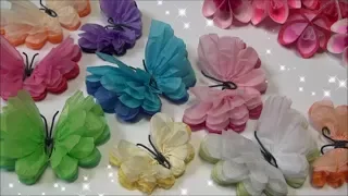 （ペーパーポンポン）簡単！かわいい蝶々の作り方　【DIY】(Paper Ponpon)Easy!Butterfly