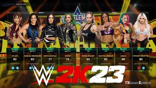 8women Tag Team Shotzi vs Team Ronda Rousey WWE 2K23 PS5 Gameplay - No Commentary