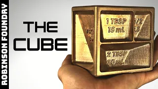 Making a Measuring Cube - EXTREME MEASURES - bronze metal casting at home - 3d Printing Lost PLA