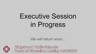 Ridgewood BOE Meeting 11/12/2020