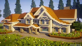 Minecraft: How to Build a Suburban Mansion Tutorial #3