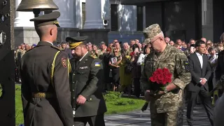 Ранковий церемоніал вшанування загиблих українських героїв 29 серпня