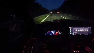 [POV] 2023 G80 M3C xDrive iDrive8 Autobahn cruise & Nightdrive