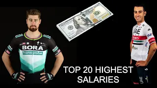 TOP 20 Highest Salaries in Pro Cycling : Peter Sagan, Chris Froome and Egan Bernal $$$