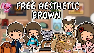 FREE MODERN AESTHETIC BROWN HOUSE for a Family of 4 | Toca Life World | TOCA GIRLZ