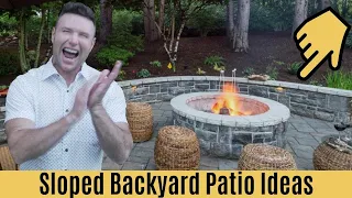 Sloped Backyard Patio Ideas (Maximize space for fire)