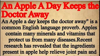 An Apple A Day Keeps the Doctor Away | easy stories | short story | enjoy english stories