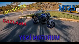 YENİ MT25 İLE GAZLAMA - TOP SPEED - KAZA YAPIYORDUM