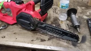 * 10" craftsman electric chainsaw adjustment