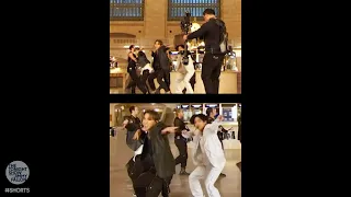 BTS of #BTS’s Performance of #ON at Grand Central! #Shorts