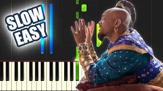 Prince Ali - Aladdin (Will Smith) | SLOW EASY PIANO TUTORIAL + SHEET MUSIC by Betacustic