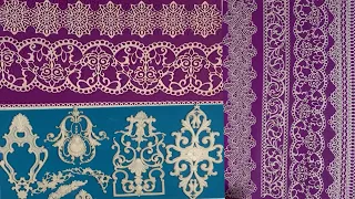 Гибкие кружева, отливки для декора из клея.  Flexible lace, castings for decoration from glue.