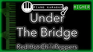 Under The Bridge (HIGHER +3) - Red Hot Chili Peppers - Piano Karaoke Instrumental