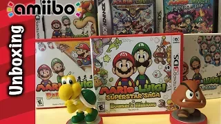 Goomba and Koopa Troopa amiibo Unboxing plus M&L SuperStar Saga Bowser's Minions