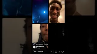 Duvy preview new song and goes ig live with lil Berete, lb spiffy and nhs Kenzo