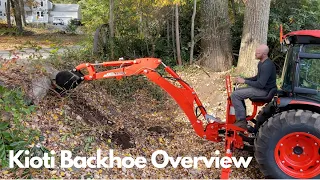 Compact Tractor Backhoe | Quick overview and first use! Kioti KB2485