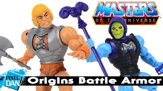 Battle Armor He-Man and Skeletor Deluxe Figures Review | Masters of the Universe Origins