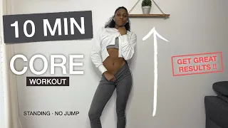 10 MIN STANDING ABS WORKOUT (No jumping) | Get Ripped ABS