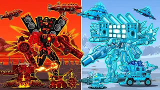 The World of Fire Tank Vs Ice Tank : Fire Titan Speaker Man VS Ice Titan TV Man | Arena Tank Cartoon