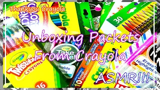 Unboxing Drawing Packet From Crayola - VOLUME UP FOR THE ASMR!!!!