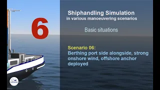 Shiphandling - Scenario 06: Berthing in onshore wind, offshore anchor deployment