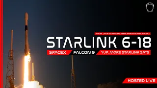 LIVE!! SpaceX Starlink 6-18 | Record Setting Launch
