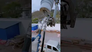 The transformer is connected to a high voltage wire