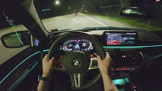 2021 BMW M5 Competition - POV Night Drive (Binaural Audio)