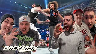 CARLITO RETURNS! REACTING LIVE TO BAD BUNNY VS DAMIAN PRIEST AT WWE BACKLASH 2023 (OMG YES!!)