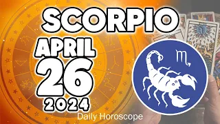 𝐒𝐜𝐨𝐫𝐩𝐢𝐨 ♏ 🙃𝐅𝐈𝐍𝐀𝐋𝐋𝐘 𝐄𝐕𝐄𝐑𝐘𝐓𝐇𝐈𝐍𝐆 𝐆𝐎𝐄𝐒 𝐈𝐍 𝐘𝐎𝐔𝐑 𝐅𝐀𝐕𝐎𝐑🌟 𝐇𝐨𝐫𝐨𝐬𝐜𝐨𝐩𝐞 𝐟𝐨𝐫 𝐭𝐨𝐝𝐚𝐲 APRIL 26 𝟐𝟎𝟐𝟒 🔮#tarot #zodiac