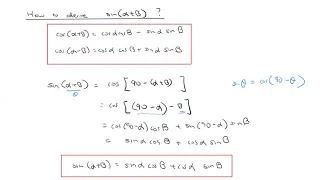 How to derive Sine Compound Angle Identities sin(a+b) sin(a-b)