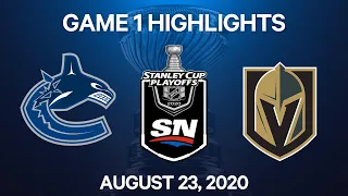 NHL Highlights | 2nd Round, Game 1: Canucks vs. Golden Knights – Aug. 23, 2020