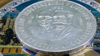 Diez pesos Plata. "Dos Caritas". 1960. $2000.