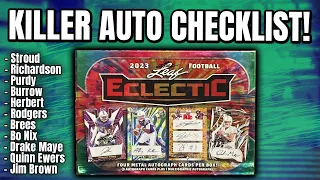 $160 FOR FOUR AUTOS!!  | 2023 Leaf Eclectic Football Two Box Review & Giveaway