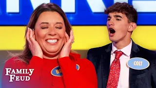 High schooler embarrasses mom on the Feud!!