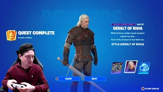 How To Unlock ALL GERALT OF RIVIA Free Rewards including FREE SECRET Fortnite Harvesting Tool