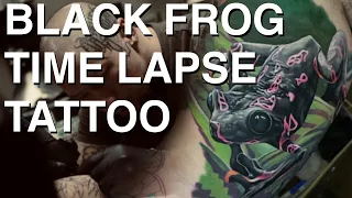 Black Frog Time Lapse tattoo