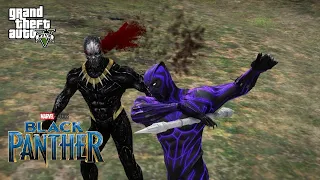 GTA 5 - Black Panther VS Killmonger Realistic Graphic Gameplay (Natural Vision Evolved)