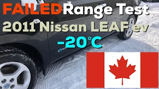 Nissan LEAF Range TEST Attempt in Extreme COLD