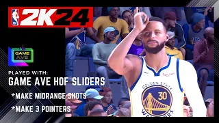 NBA 2K24 Suns vs Warriors | Hall of fame difficulty w/ Game Ave Realism sliders