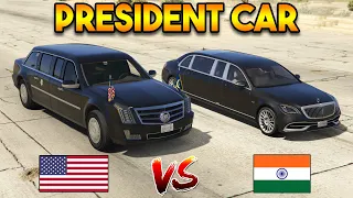 GTA 5 ONLINE : USA PRESIDENT CAR VS INDIAN PRESIDENT CAR